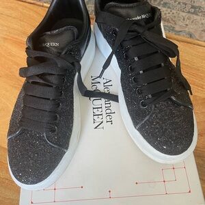 Alexander McQueen Black Leather Sneakers